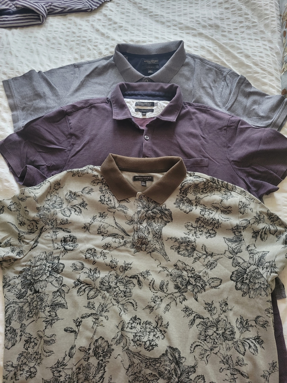 Banana Republic  Set Of 3 Polo Shirts Short Sleeve XXL